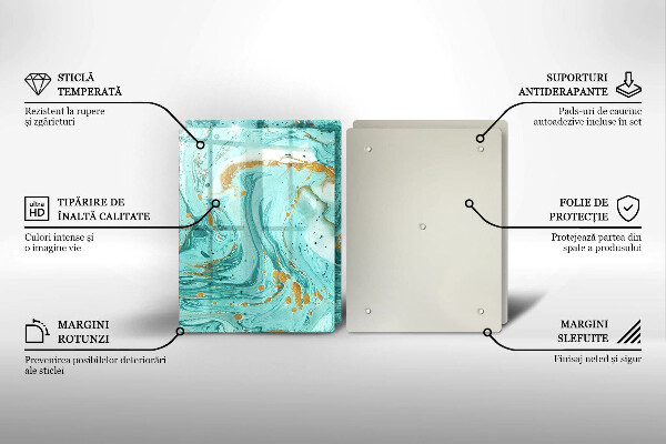 Copri piano cottura in vetro Astrazione blu
