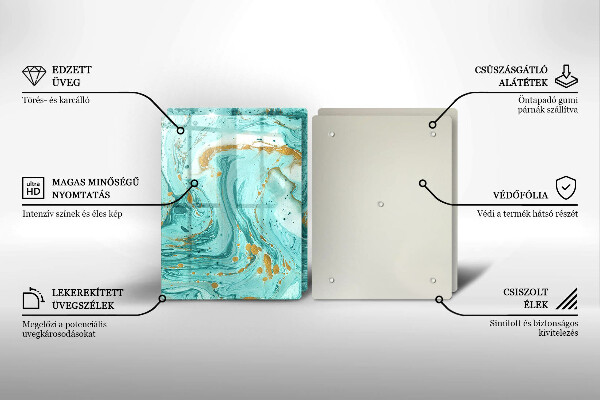 Copri piano cottura in vetro Astrazione blu