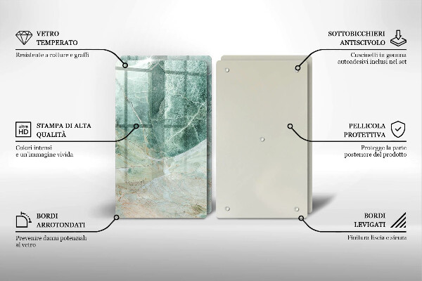 Copri piano cottura in vetro Struttura in pietra