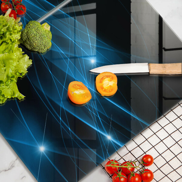 Copri piano cottura in vetro Fumo blu astratto