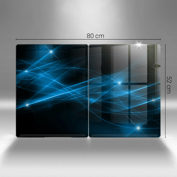 Copri piano cottura in vetro Fumo blu astratto