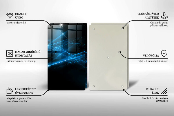 Copri piano cottura in vetro Fumo blu astratto