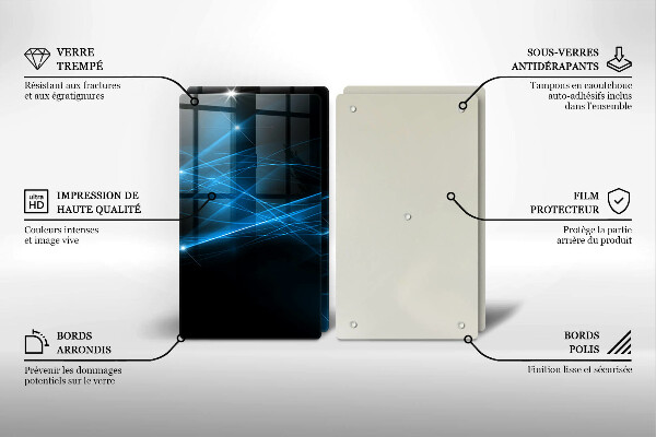 Copri piano cottura in vetro Fumo blu astratto