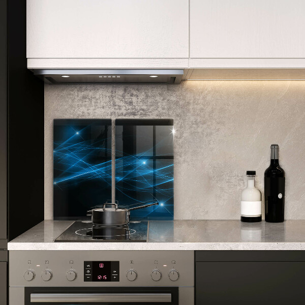 Copri piano cottura in vetro Fumo blu astratto