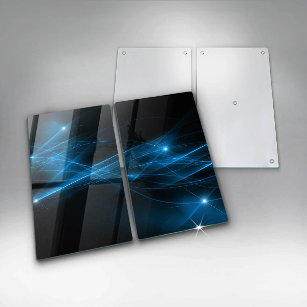 Copri piano cottura in vetro Fumo blu astratto