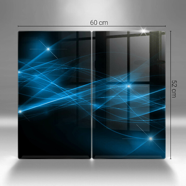 Copri piano cottura in vetro Fumo blu astratto