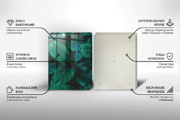 Copri piano cottura in vetro Foglie della giungla