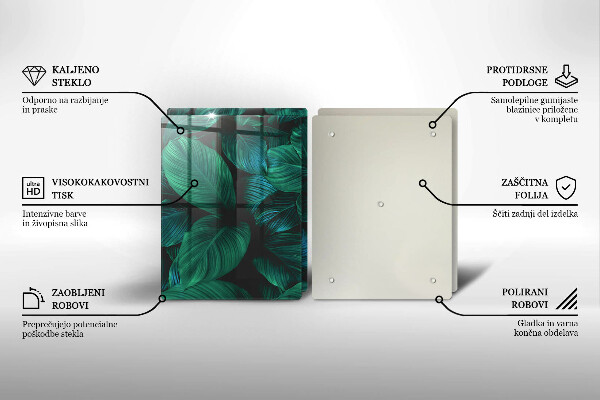 Copri piano cottura in vetro Foglie della giungla