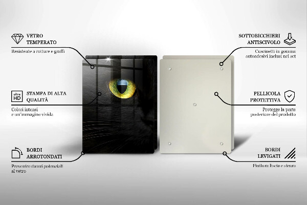 Copertura piano cottura Occhi di gatto animale
