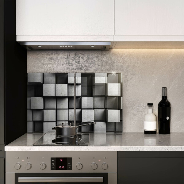 Copertura piano cottura Quadrati astratti 3D