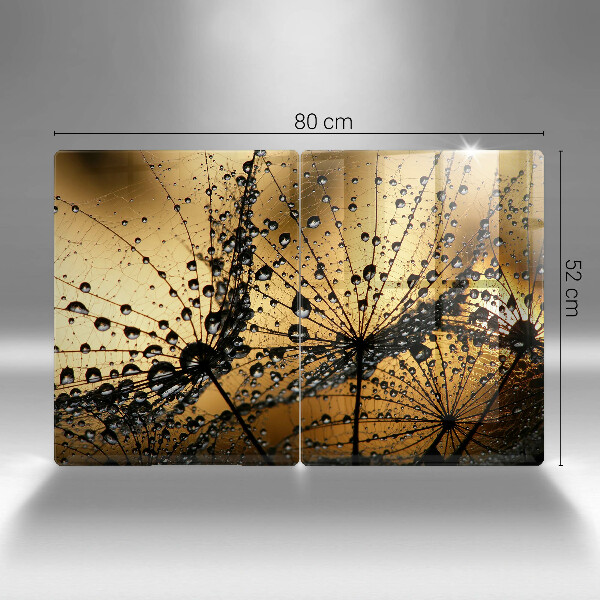 Copri piano cottura in vetro Rugiada e denti di leone