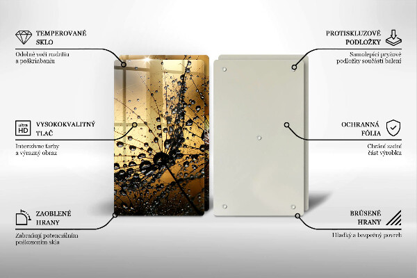Copri piano cottura in vetro Rugiada e denti di leone