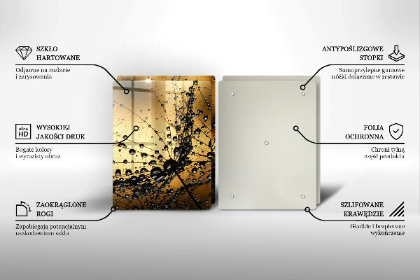 Copri piano cottura in vetro Rugiada e denti di leone