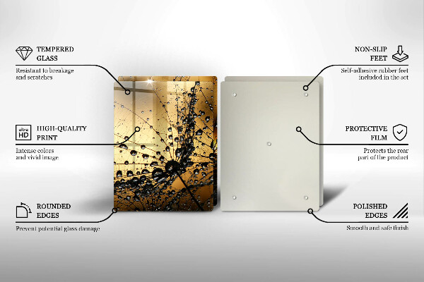 Copri piano cottura in vetro Rugiada e denti di leone