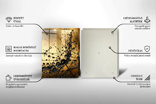 Copri piano cottura in vetro Rugiada e denti di leone