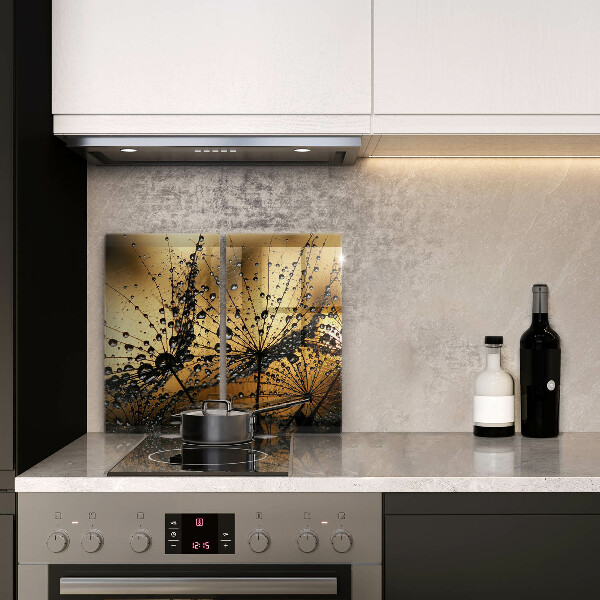 Copri piano cottura in vetro Rugiada e denti di leone