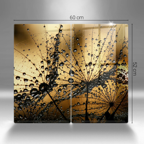 Copri piano cottura in vetro Rugiada e denti di leone