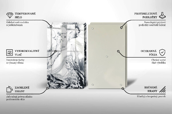 Copri piano cottura in vetro Astrazione dell'inchiostro