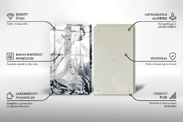 Copri piano cottura in vetro Astrazione dell'inchiostro