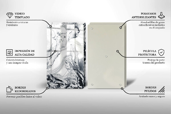 Copri piano cottura in vetro Astrazione dell'inchiostro