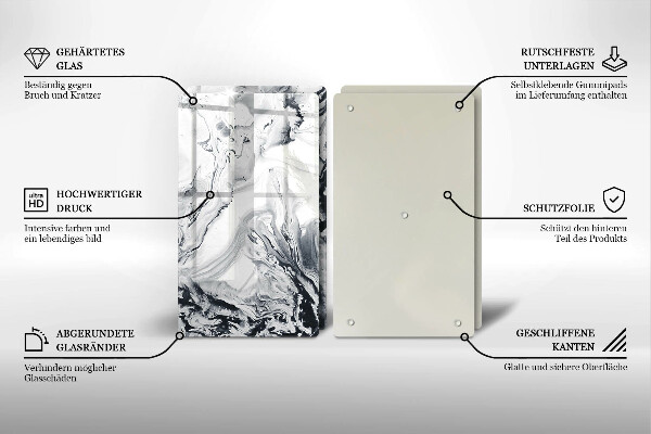 Copri piano cottura in vetro Astrazione dell'inchiostro