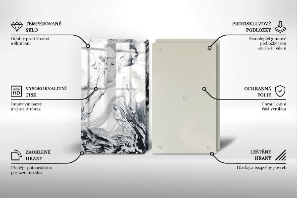Copri piano cottura in vetro Astrazione dell'inchiostro