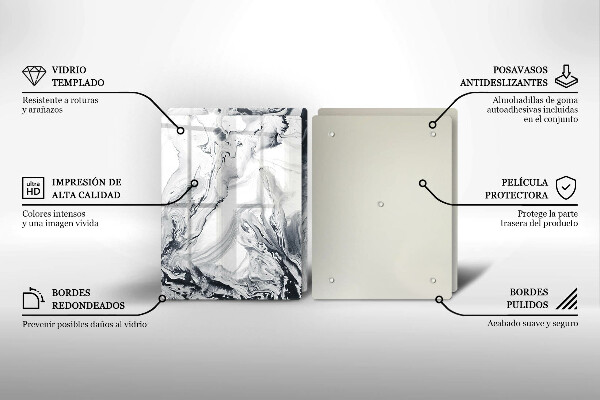 Copri piano cottura in vetro Astrazione dell'inchiostro
