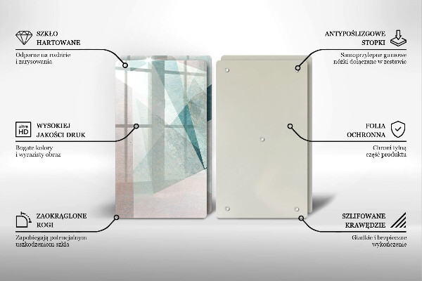 Copri piano cottura in vetro Astrazione tagliente