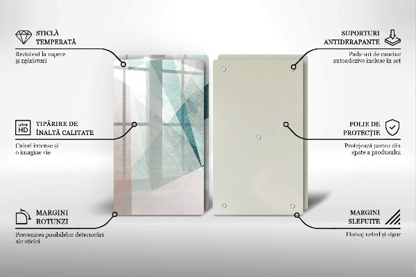Copri piano cottura in vetro Astrazione tagliente