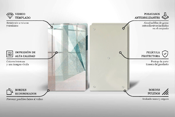 Copri piano cottura in vetro Astrazione tagliente