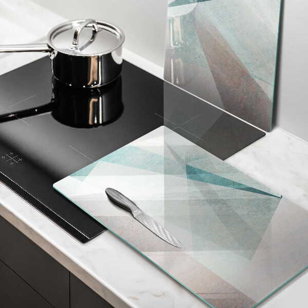 Copri piano cottura in vetro Astrazione tagliente