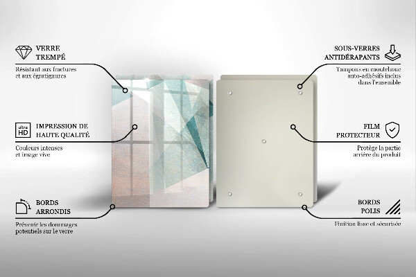 Copri piano cottura in vetro Astrazione tagliente