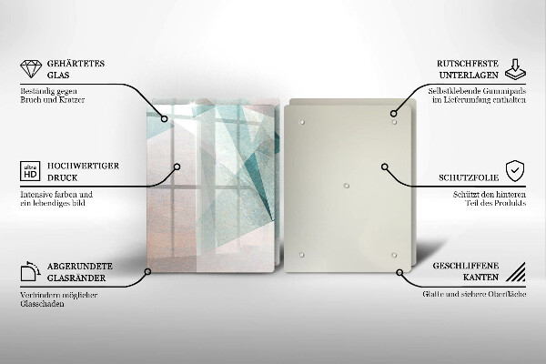 Copri piano cottura in vetro Astrazione tagliente