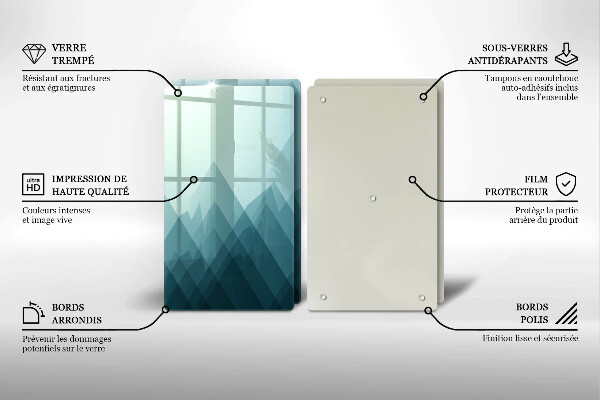 Copri piano cottura in vetro Montagne astratte