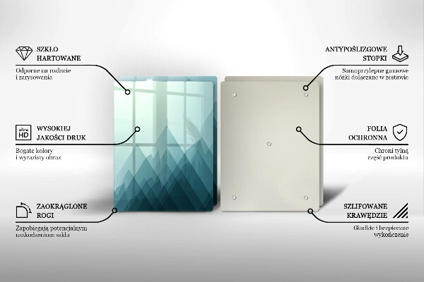 Copri piano cottura in vetro Montagne astratte