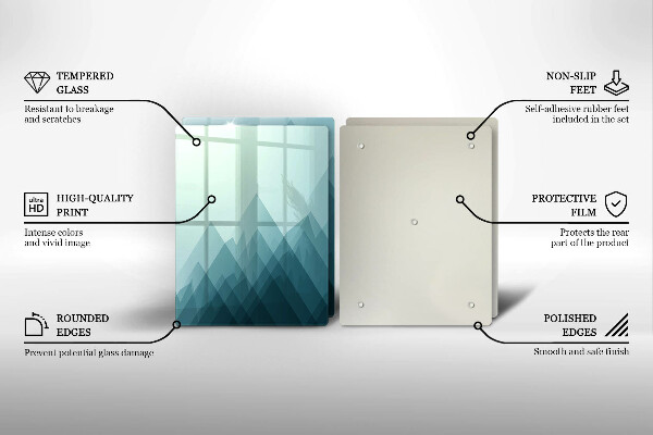 Copri piano cottura in vetro Montagne astratte