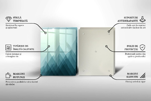 Copri piano cottura in vetro Montagne astratte