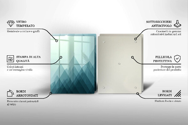 Copri piano cottura in vetro Montagne astratte