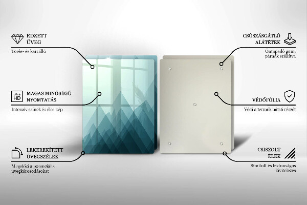 Copri piano cottura in vetro Montagne astratte