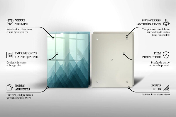 Copri piano cottura in vetro Montagne astratte