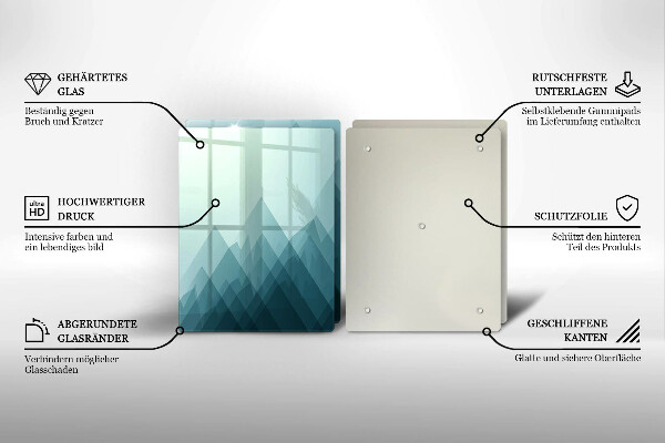 Copri piano cottura in vetro Montagne astratte
