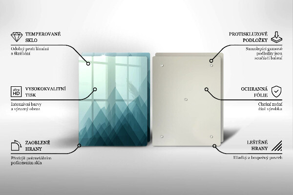 Copri piano cottura in vetro Montagne astratte