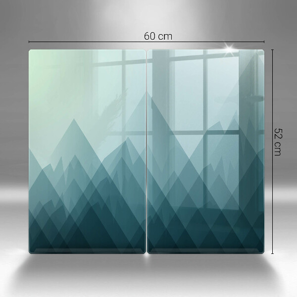 Copri piano cottura in vetro Montagne astratte