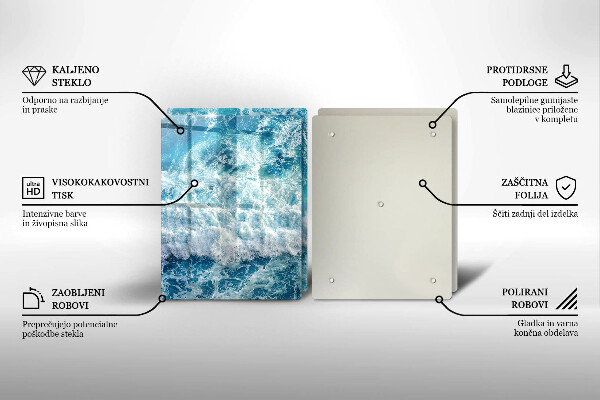 Copertura piano cottura Onde dell'acqua di mare