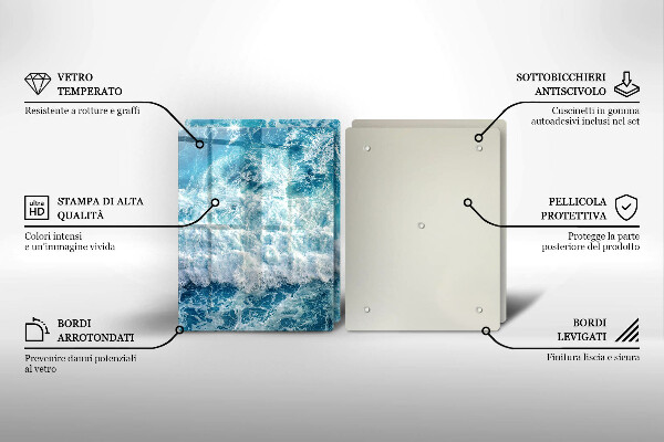 Copertura piano cottura Onde dell'acqua di mare