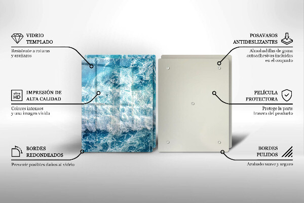 Copertura piano cottura Onde dell'acqua di mare