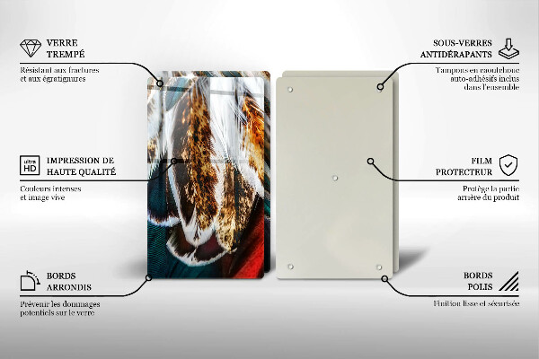 Copertura piano cottura Piume di uccelli boho