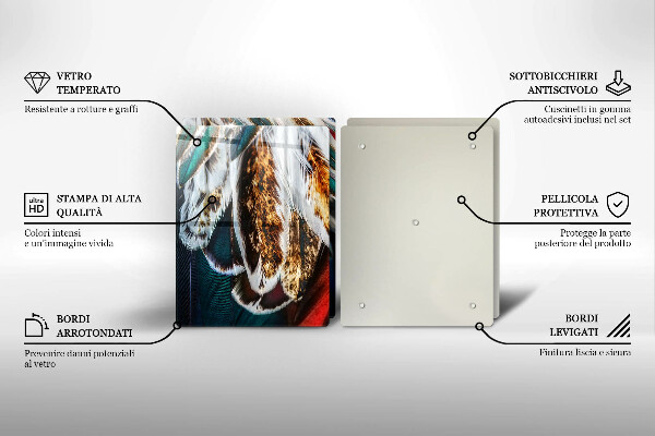 Copertura piano cottura Piume di uccelli boho