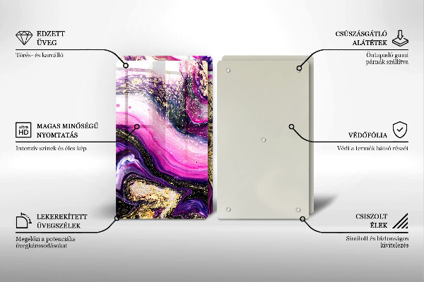 Copri piano cottura Oro di disegno astratto