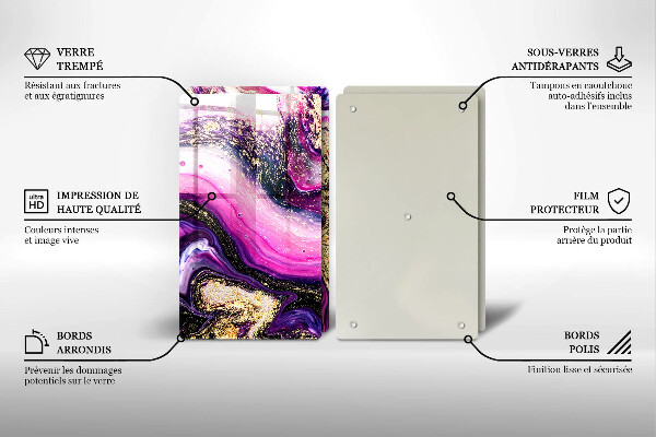 Copri piano cottura Oro di disegno astratto